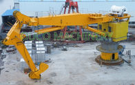 100T 10M Heavy Duty Dock Crane Knuckle Boom Small Footprint Low Power Consumption