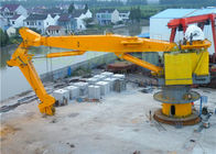 Electro - Hydraulic Knuckle Boom Crane , Flexible Heavy Duty Crane 100T 10M