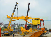 Electro - Hydraulic Knuckle Boom Crane , Flexible Heavy Duty Crane 100T 10M
