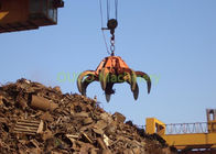 Overhead Waste Crane Orange Peel Grab , Scrap Grapple Bucket with Siemens Motor