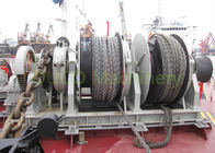 Low Noise Marine Deck Winches , Double Drum Winch Low Power Consumption