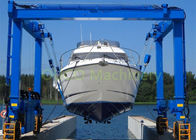 Yacht Mobile Harbour Crane , Blue Color Seaport Crane Steel Structure