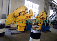 Yellow Hydraulic Folding Boom Crane Versatile With Different Types Control Systems