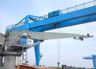 Blue Marine Deck Crane Flame Proof , Knuckle Boom Marine Pedestal Crane
