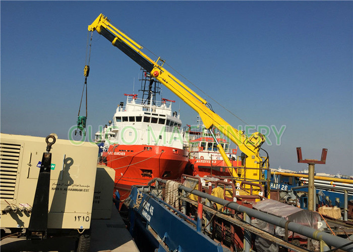 25t telescopic Marine hydraulic crane with ABS Class and advanced components