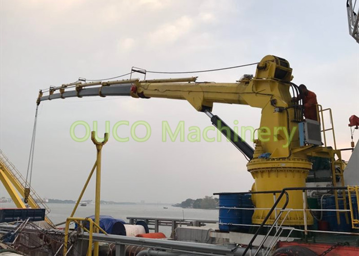 30m telescopic Marine hydraulic crane with ABS Class and advanced components