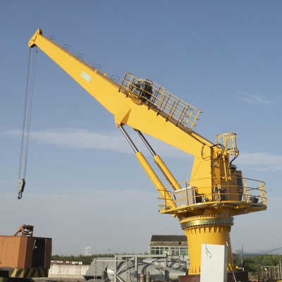 Stiff Boom Electric Hydraulic Marine Crane 5t@10m High Efficiency