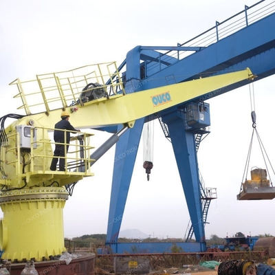 Heavy Duty Carbon Steel / Stainless Steel Marine Deck Crane With 15M Working Radius