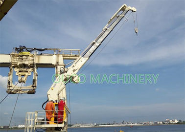 Shipside Dock Port Telescopic Boom Crane , Hydraulic Knuckle Boom Crane