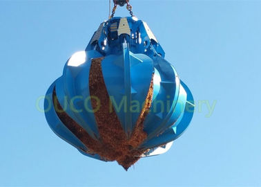 Ship Orange Peel Grab Bucket Blue Color High Accuracy Low Power Consumption