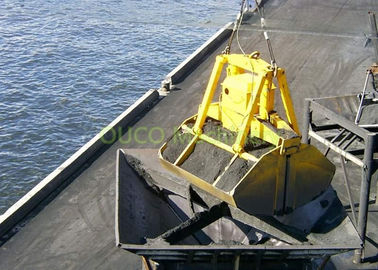 Compact Design Clamshell Grab Bucket , Electric Hydraulic Grab For Bulk Vessel