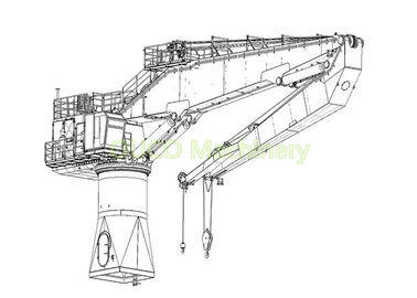 Hydraulic 6T Marine Deck Crane Folding Knuckle Boom Crane And Advanced Components