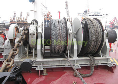Customized Capacity Marine Deck Winches , Hydraulic Electric Boat Anchor Winch
