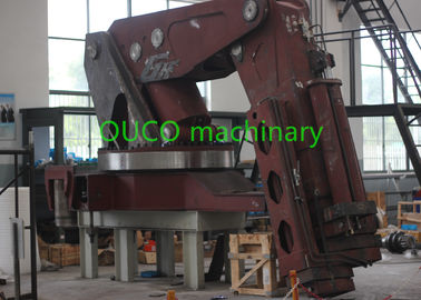 Hydraulic 50t Semi Knuckle Movable Jib Crane Loader Truck Mounted With Foldable Boom