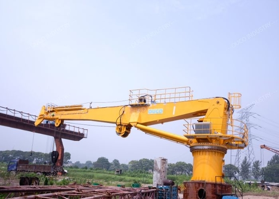 yellew straight and telescopic boom offshore crane for sale with operator cab